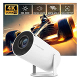 Proyector Android 4K con WiFi6 dual, brillo de 260 ANSI, cine en casa 1080P y proyección al aire libre, BT5.0