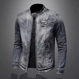 Men’s Slim Fit Casual Denim Jacket – Stylish Outerwear for Autumn & Winter