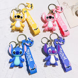 Lilo & Stitch Angel Stitch Keychain - Cute Anime Car Keyring & Gift
