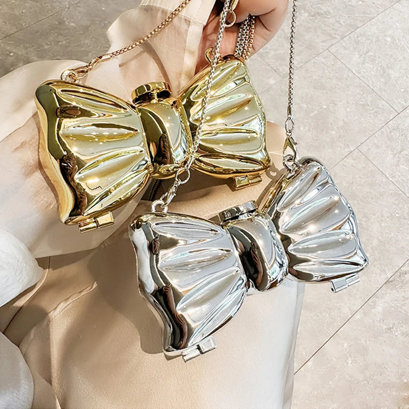 Luxury Acrylic Bow Evening Bag – Mini Chic Minaudière for Parties & Special Occasions