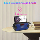 Portable Bluetooth Speaker with FM Radio, Bass Diaphragm & TWS Stereo Support