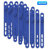 Silicone cable ties – blue 20 pack