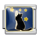 DIY Cartoon Cat Italian Charm Links for Stainless Steel Bracelets – Trendy Modular Jewelry Accessories