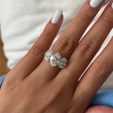 Luxury Oval Cut Moissanite Engagement Ring – 925 Sterling Silver Wedding Band for Women