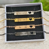 Collar con nombre personalizado: colgante de acero inoxidable personalizado con foto grabada para parejas