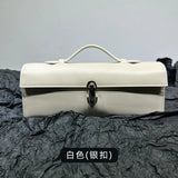 Women’s Genuine Leather Savette-Style Tote – Luxury Baguette Handbag for Everyday Elegance