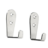Ganchos de pared de acero inoxidable resistentes con doble orificio de 8/4 piezas, autoadhesivos e impermeables para baño.