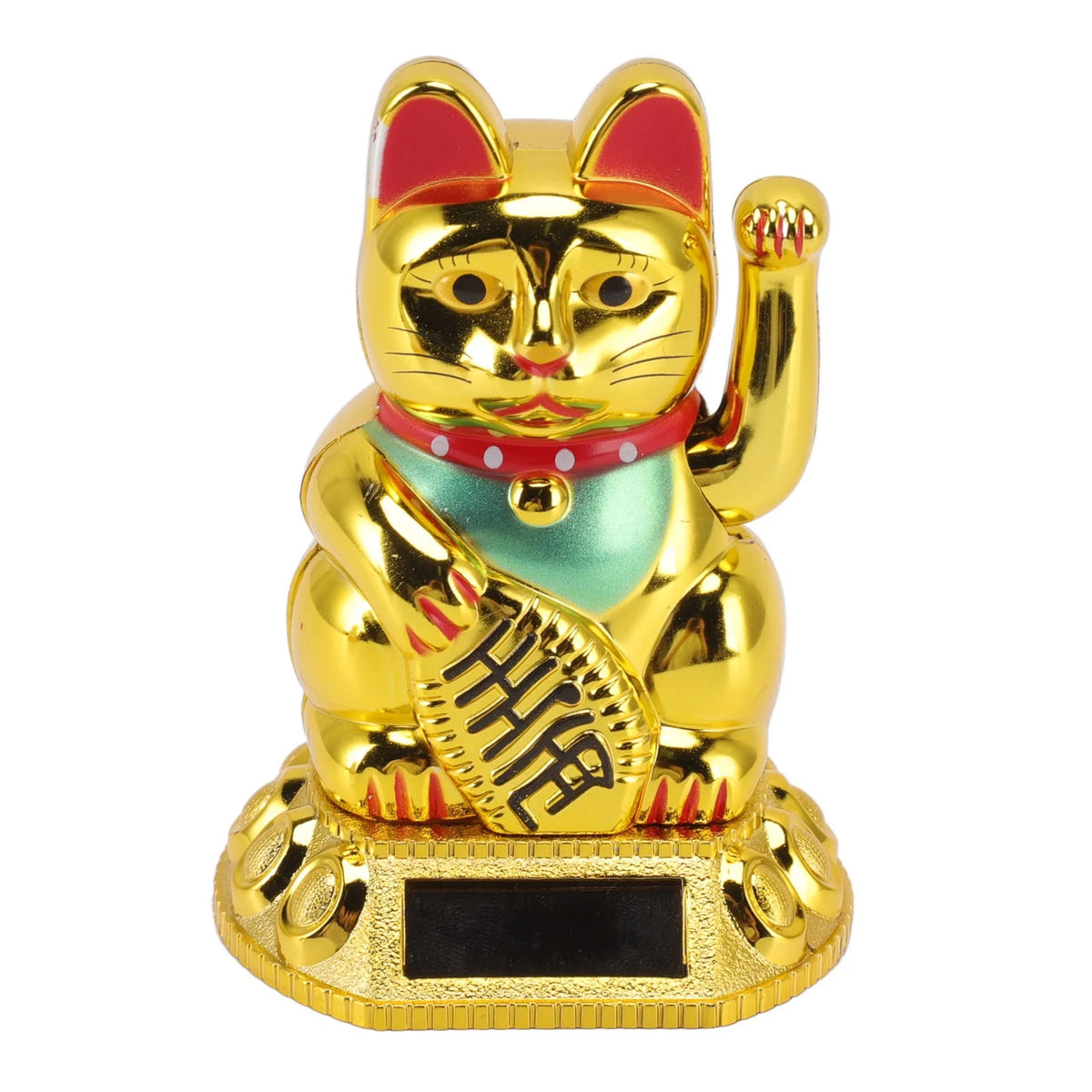 Solar Fortune Cat Ornament Light Induction Waving Arm Japanese Lucky Cat Statue For Home Car Office Decor