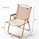 Foldable Wooden Beach Chair with Armrests – Heavy-Duty Outdoor Lounge Seating