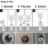 6-Piece Damaged Screw Extractor Set – High-Speed Steel Drill Bit Kit for Stripped and Broken Screws