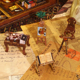 DIY Wooden Miniature Dollhouse Kit with Furniture – Handmade Assembly Model for Teens & Adults