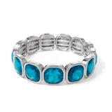 Gold Crystal Beaded Bohemian Elastic Bracelet for Women