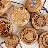 Bohemian Straw Circular Handbag for Women – Stylish, Durable & Chic