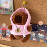 Capybara Plush Toy with Hoodie & Wings - Cute Stuffed Animal Keychain Gift