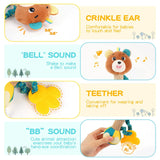 Soft Plush Animal Baby Rattle Toy for Newborns and Infants