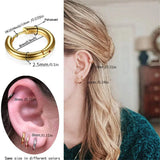 Stainless Steel Small Hoop Earrings – Unisex Cartilage and Helix Piercing Jewelry