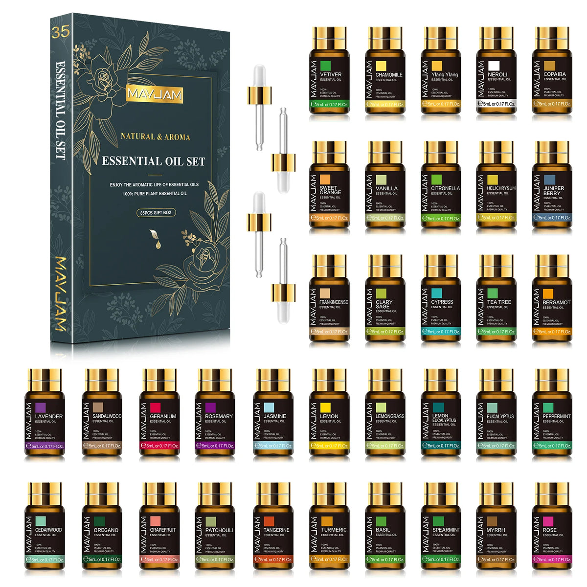 Premium Essential Oil Set for Aromatherapy & DIY Wellness
