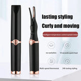 Portable USB Heated Eyelash Curler with Adjustable Temperature for Natural & False Lashes