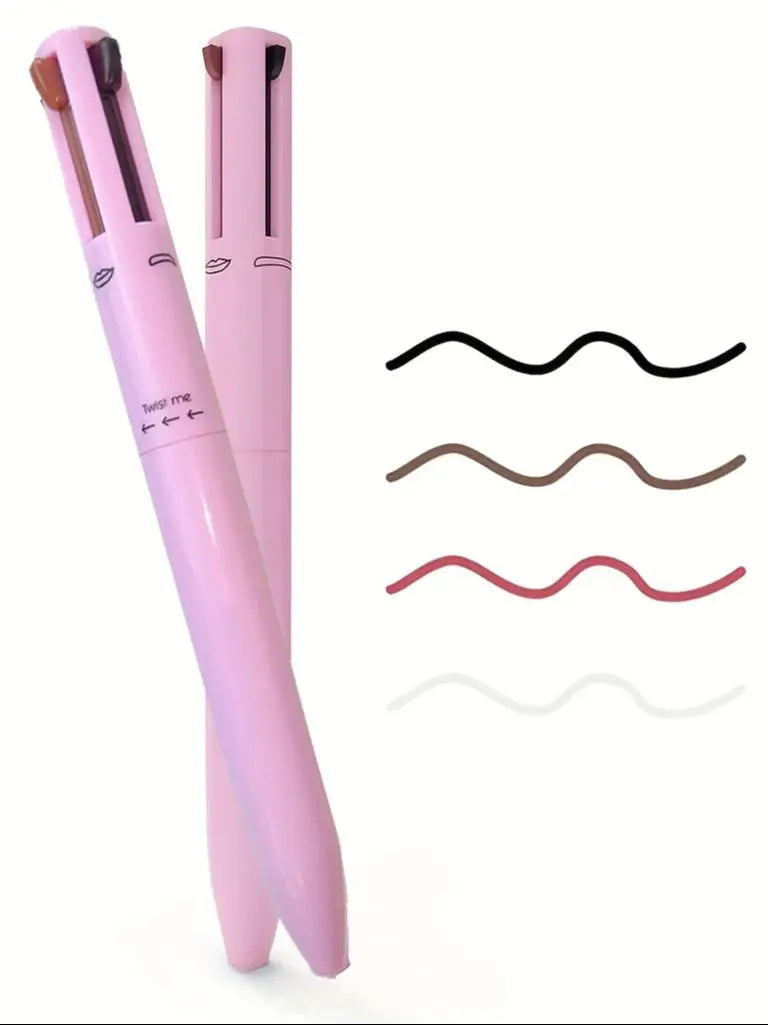 4-in-1 Multifunctional Makeup Pencil Set – Lip Liner, Eyeliner & Eyebrow Pencil