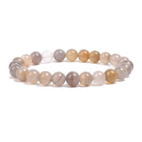 Natural Stone Beaded Bracelet with Elastic Rope for Men & Women
