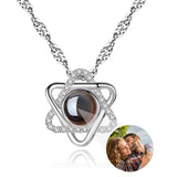 Custom Photo Projection Necklace - Personalized Heart Pendant with Picture Inside