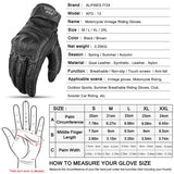 Vintage Leather Motorcycle Gloves – CE Certified with Touchscreen & Knuckle Protection