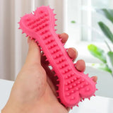 Durable Spiked Rubber Bone Chew Toy for Dogs – Teeth Cleaning & Training Aid