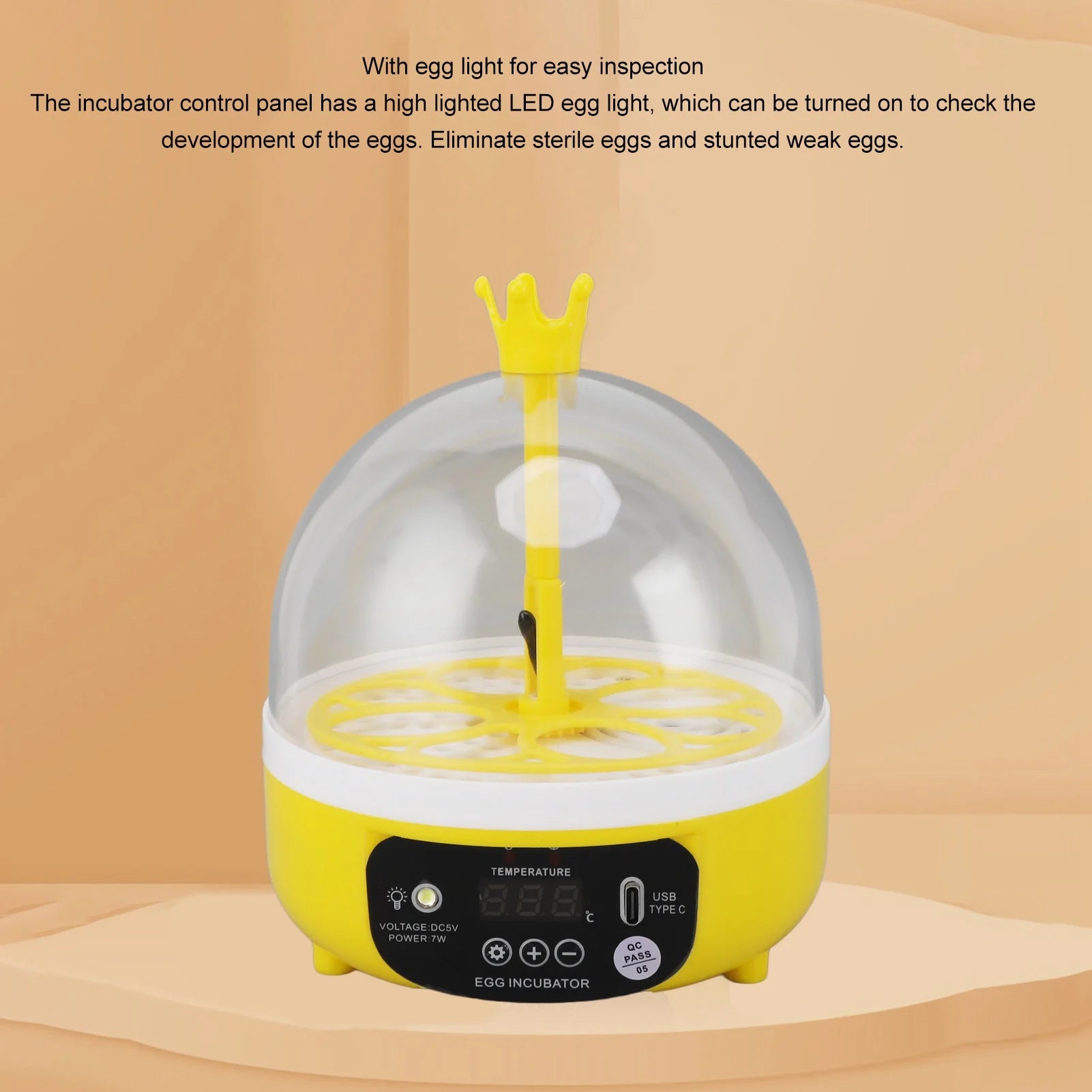 Mini Egg Incubator for Home - Automatic Temperature Control for Chickens & Ducks
