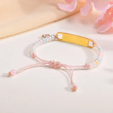 Personalized Kids Name ID Bracelet with Colorful Beads