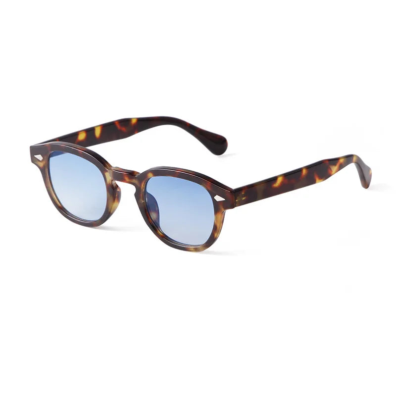 Gafas de sol redondas con forma de concha vintage: gafas de sol de moda retro para hombres y mujeres (protección UV400)