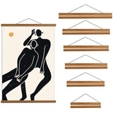 Modern Wooden Poster Hanger – Minimalist Magnetic Frame for Wall Art and Prints