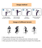 Adjustable Aluminum Trekking Pole with T-Handle for Hiking & Climbing