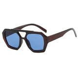 Vintage Square Sunglasses – Thick Frame Double Bridge UV400 Eyewear for Women & Men