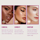 Long-Lasting Liquid Concealer with Sponge Applicator for Dark Circles & Blemishes