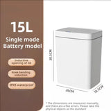 15L Smart Sensor Trash Can with Touchless Lid and Waterproof Design