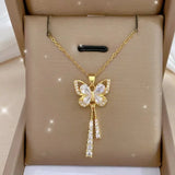 Elegant Butterfly Pendant Necklace – Romantic Jewelry for Women