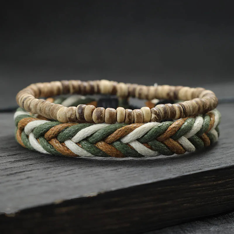 Adjustable Natural Stone Beaded Bracelet for Men – Handmade Yoga & Meditation Accessory
