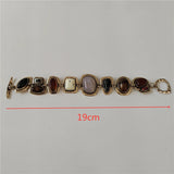 Bohemian Vintage Resin Stone Charm Bracelet