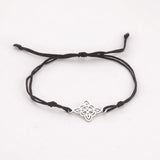 Witch’s Knot Stainless Steel Wax Rope Bracelet – Symbol of Protection & Strength