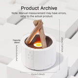 Difusor de aroma ultrasónico para fogatas y humidificador de aire, 280 ml, control remoto, efecto de llama