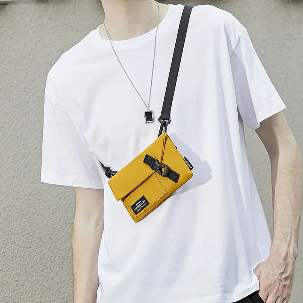 Men’s Mini Oxford Crossbody Bag – Lightweight Casual Chest & Shoulder Pouch for Mobile Essentials
