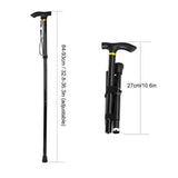 Adjustable Carbon Steel Walking Stick with Ergonomic Handle