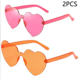 Heart-Shaped Sunglasses – UV400 Protection in Trendy Jelly Colors