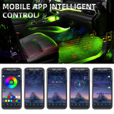 4-Piece RGB Car Ambient LED Lights with APP & Music Sync Control
