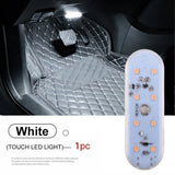 Magnetic USB Rechargeable LED Car Reading Light – Compact Touch Switch & Multi-Color Options