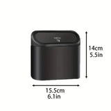 3-Piece Mini Car Trash Can Set – Leak-Proof with Lid & 60 Garbage Bags