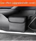 Cubo de basura y caja de almacenamiento para coche plegable y colgante: organizador para coche que ahorra espacio