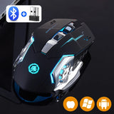 Rechargeable Wireless Gaming Mouse - Silent Bluetooth & 2.4G RGB Backlit Mouse for PC/Mac