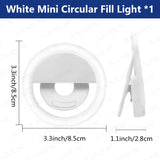 LED Light Ring with USB Charging – Mini Selfie Light for Phones