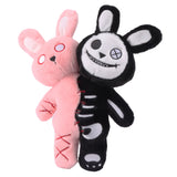 Halloween Double-Headed Skull Rabbit Plush - Spooky Cute Stuffed Animal Toy